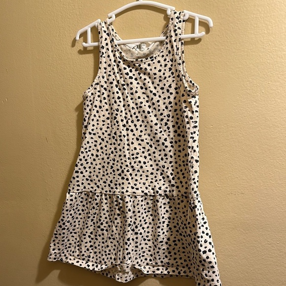 H&M White and Black Polka Dot Sleeveless Dress - Picture 1 of 2
